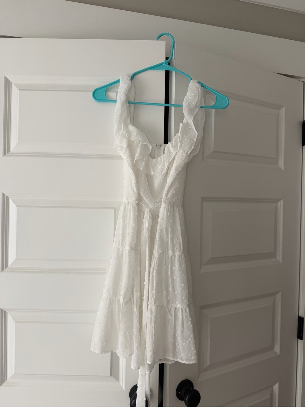 Altar’d State White Ruffled Mini Dress